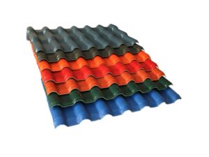 Telha de PVC espanhola para casa residencial colorida com revestimento ASA resistente a UV e longa vida útil