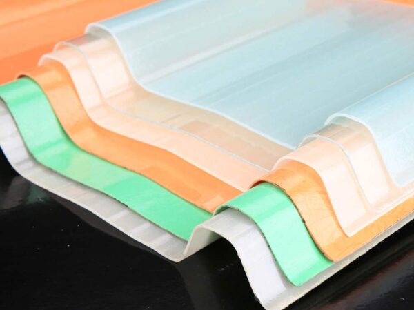 Cobertura de fibra de vidro ondulada transparente anticorrosiva